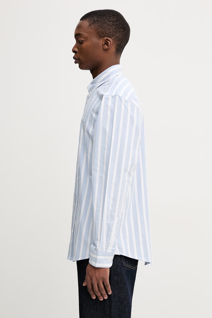 Carhartt WIP L/S Deven Shirt koszula bawełniana męska I036198.3JBXX niebieski SS26