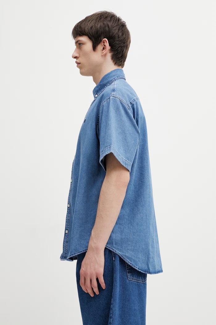 Carhartt WIP S/S Lucas Shirt shirt denim Men's I034575.106 blue SS26