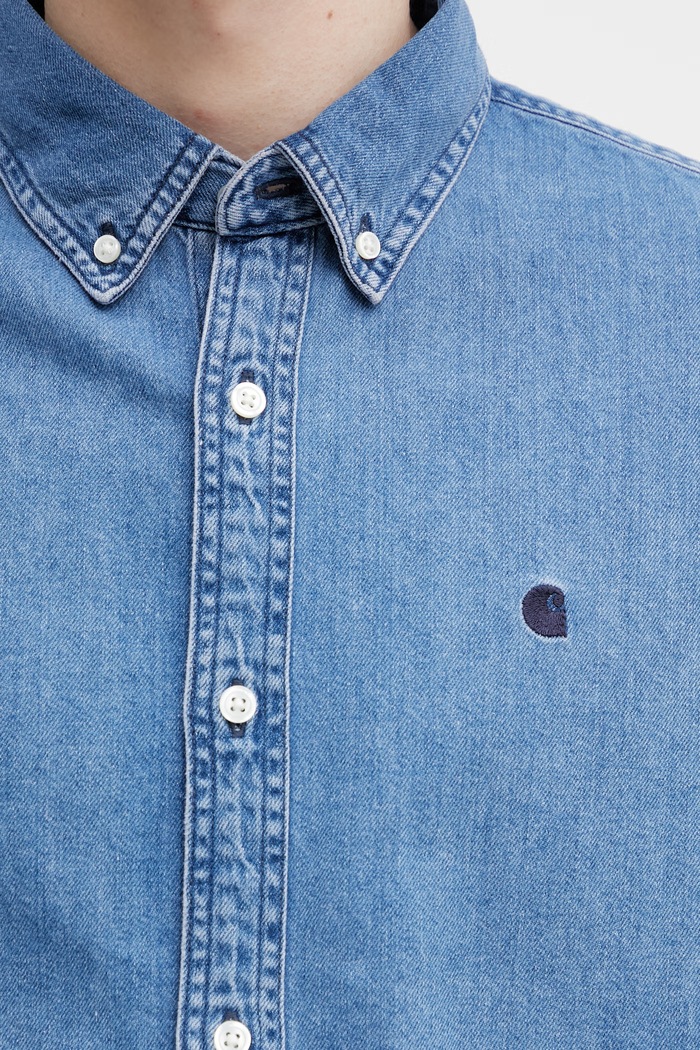 Carhartt WIP S/S Lucas Shirt shirt denim Men's blue I034575.106