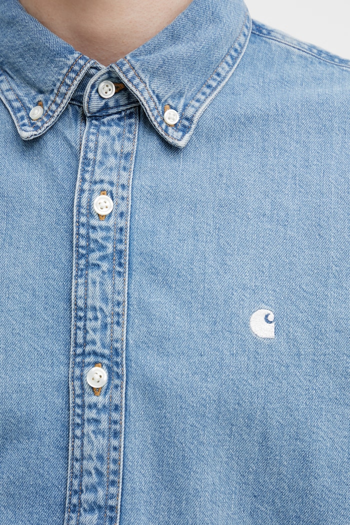 Carhartt WIP S/S Lucas Shirt denim Men's blue I034575.135