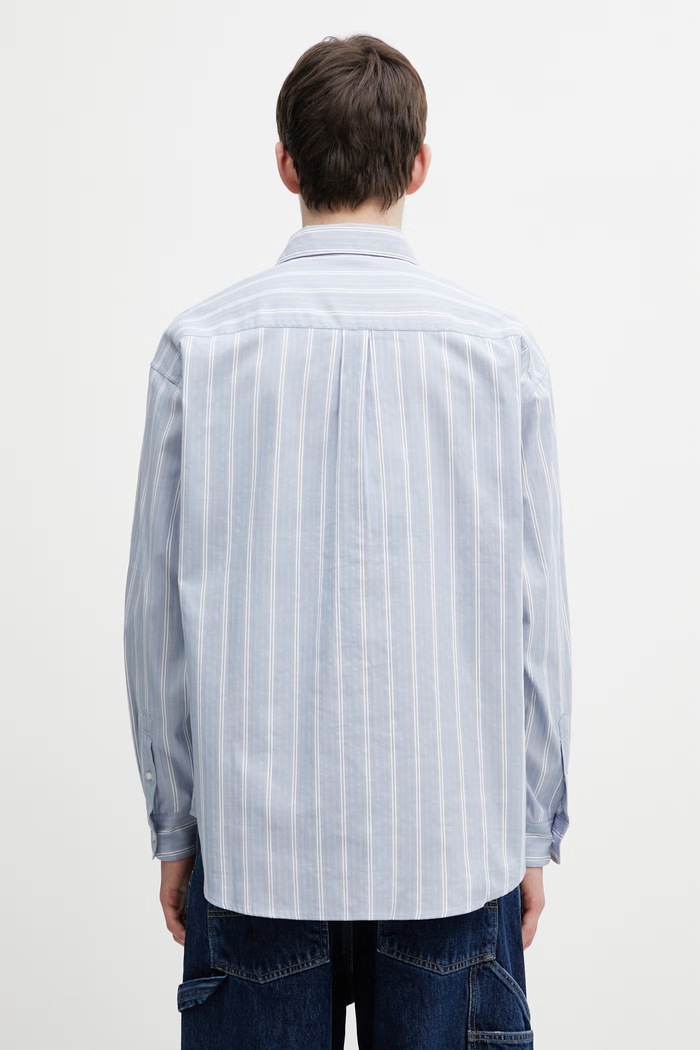 Clothing Carhartt WIP L/S Beale Shirt cotton Men's I036201.3ODXX blue