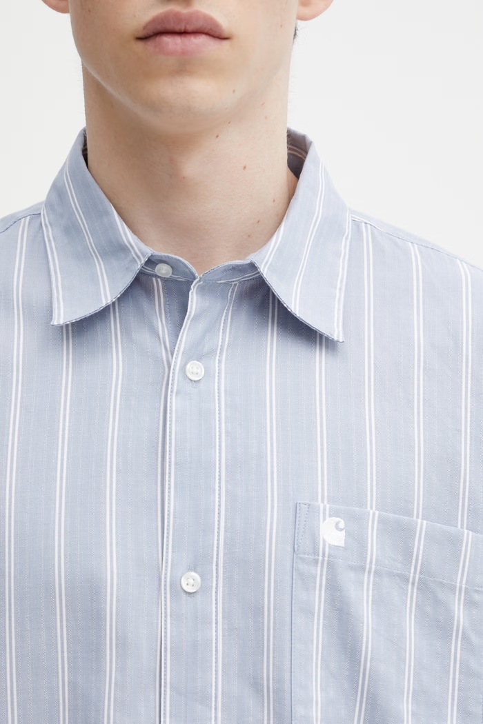 Carhartt WIP L/S Beale Shirt cotton Men's blue I036201.3ODXX
