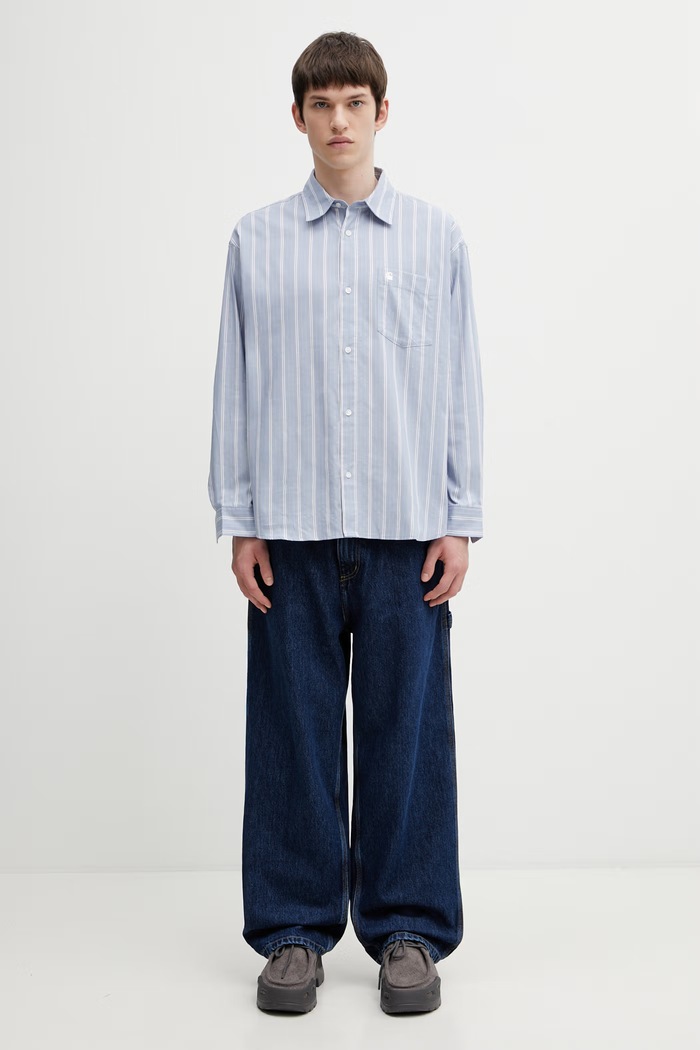 Carhartt WIP L/S Beale Shirt cotton Men's I036201.3ODXX blue