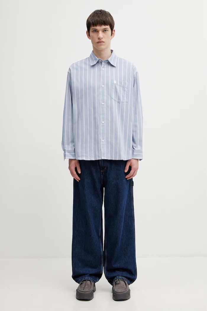 Carhartt WIP L/S Beale Shirt cotton Men's I036201.3ODXX blue