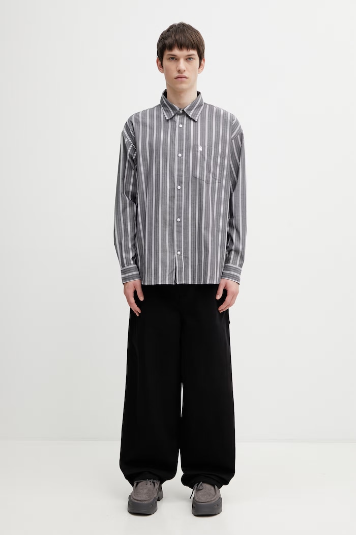 Carhartt WIP L/S Beale Shirt cotton Men's I036201.3OBXX gray