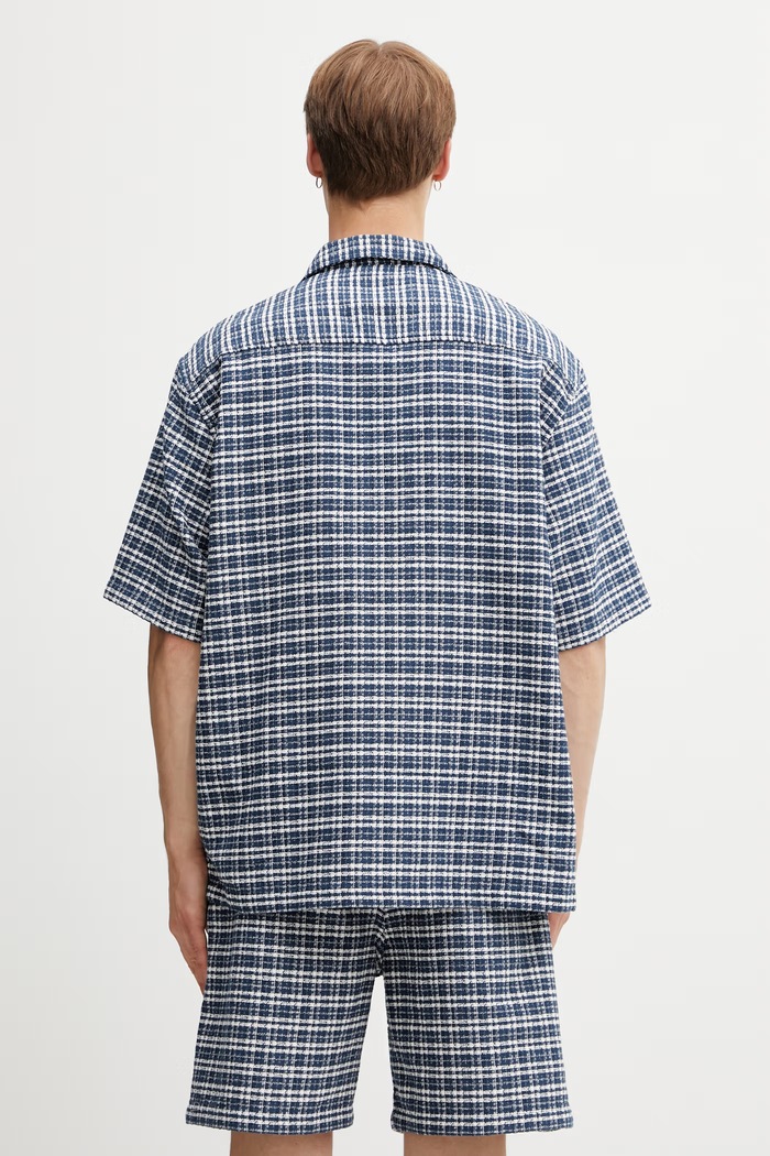 Ρούχα Carhartt WIP S/S Kander Shirt πουκάμισο βαμβακερό Ανδρικό I036194.3JQXX μπλε