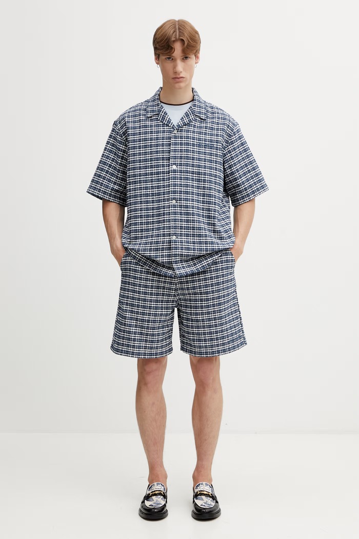 Carhartt WIP S/S Kander Shirt πουκάμισο βαμβακερό Ανδρικό I036194.3JQXX μπλε