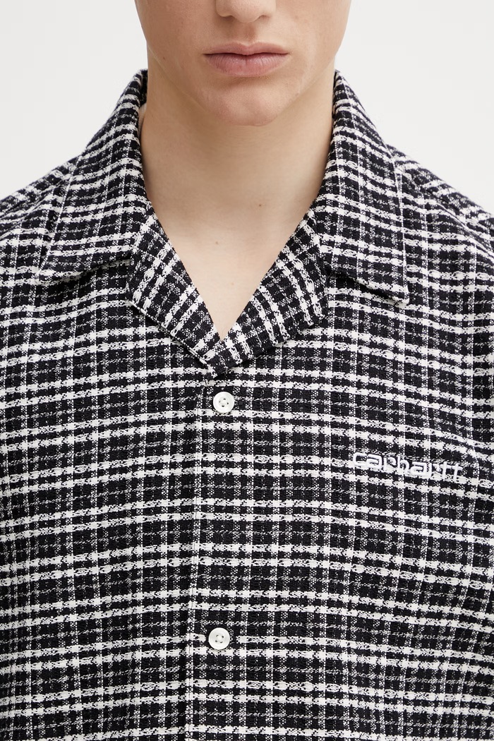 Carhartt WIP S/S Kander Shirt πουκάμισο ανδρικό βαμβακερό μαύρο I036194.3JOXX