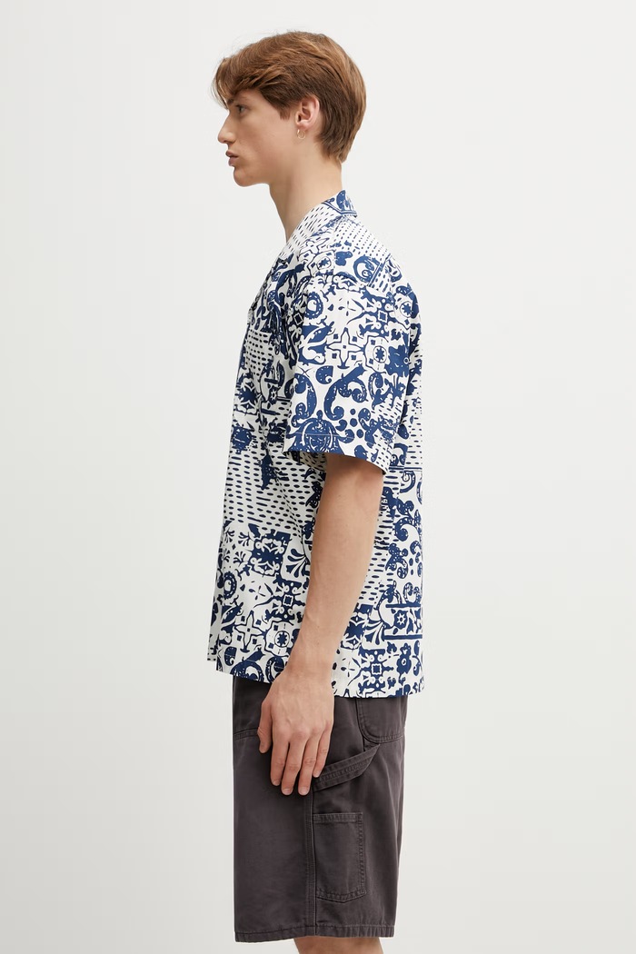 Carhartt WIP S/S Vestige Shirt košile bavlněná pánská I036213.3PWXX modrá SS26