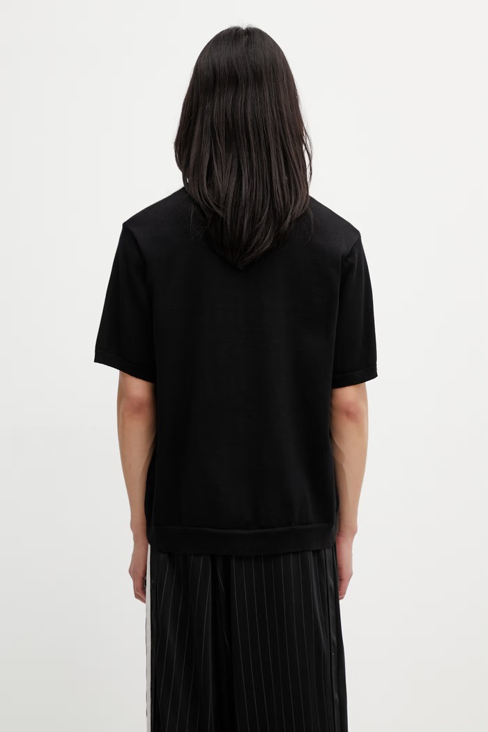 Дрехи Carhartt WIP S/S Mello Knit Shirt мъжка риза от памук I036159.3ONXX черен