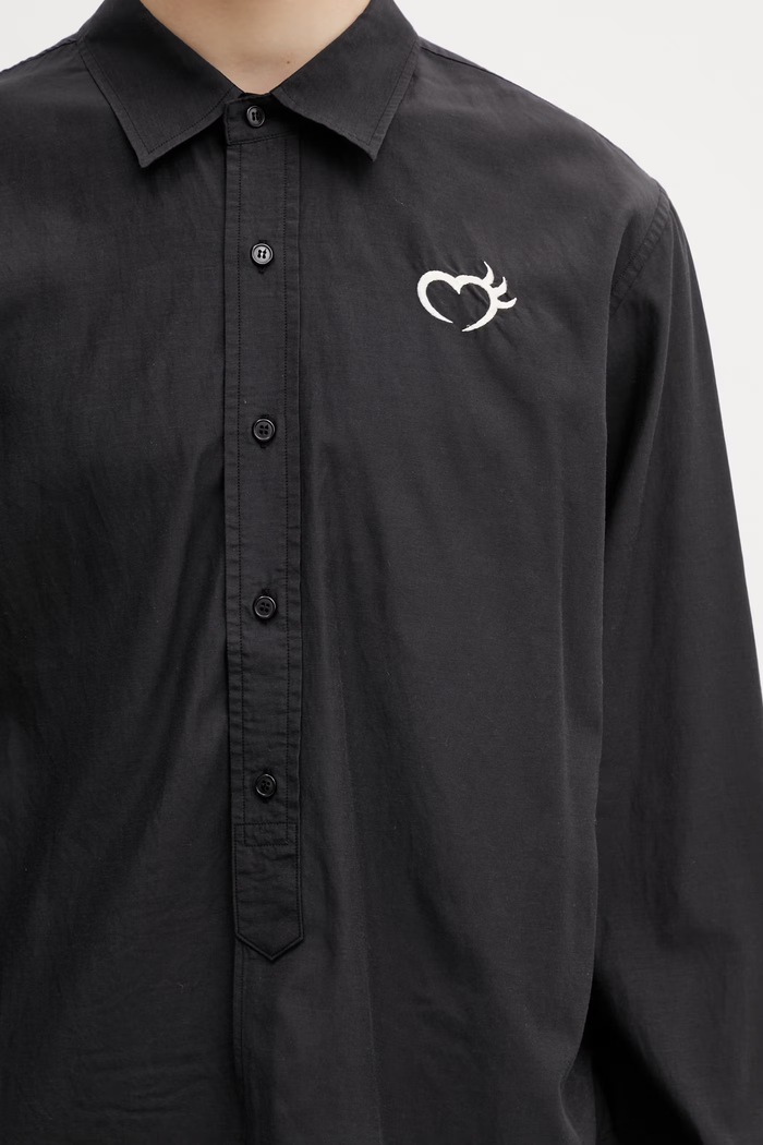 Human Made MENS WOVEN SHIRT košeľa s bavlnou pánska čierna HM31SH005