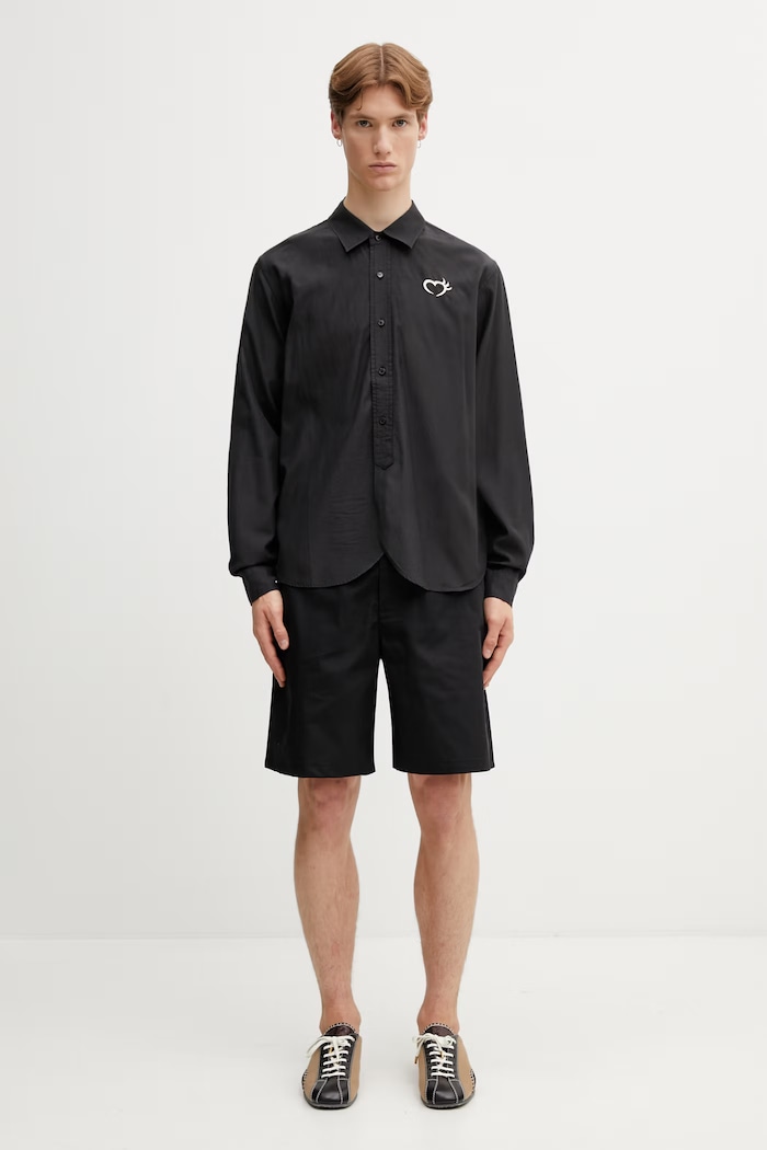 Human Made MENS WOVEN SHIRT košeľa s bavlnou pánska HM31SH005 čierna