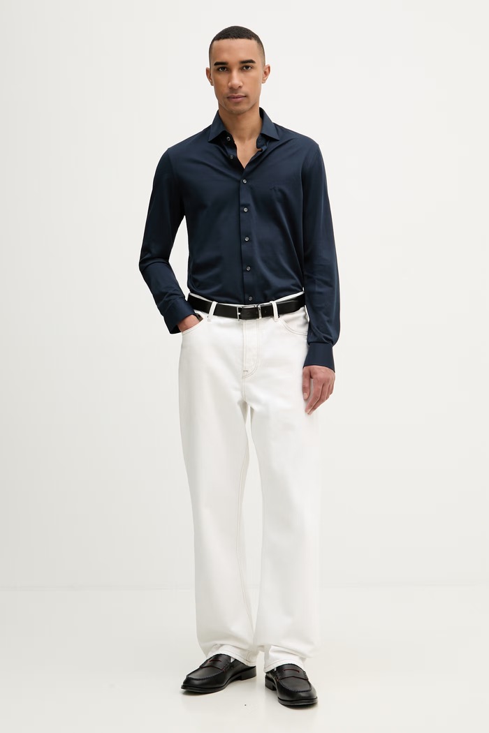 Michael Kors cămașă pentru bărbați MK0DS01535 bleumarin SS26