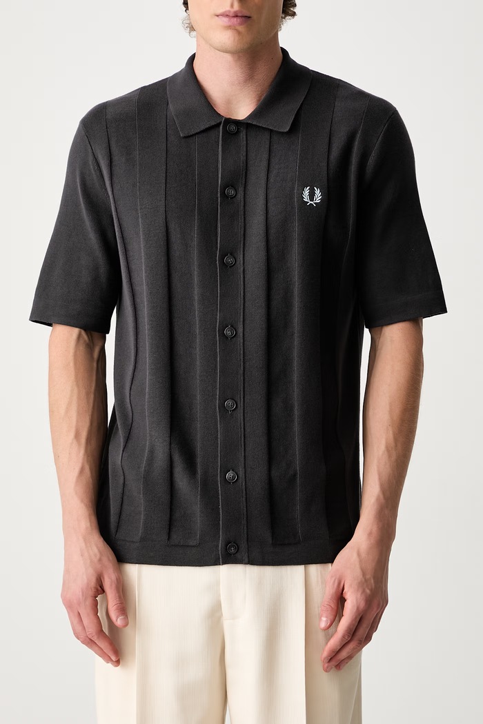 Fred Perry koszula męska bawełniana K2324 szary