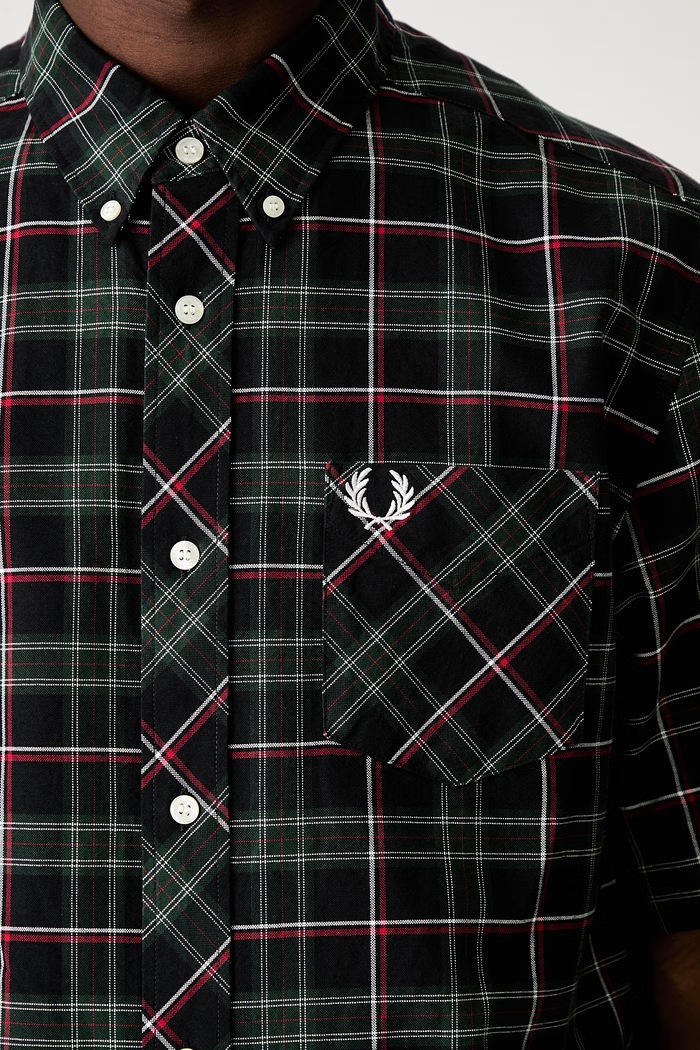 Koszula męska bawełniana Fred Perry granatowy M1741