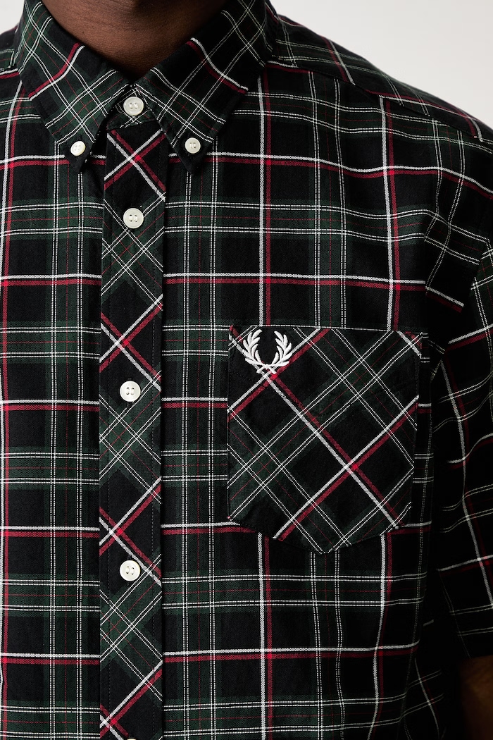 Koszula męska bawełniana Fred Perry granatowy M1741