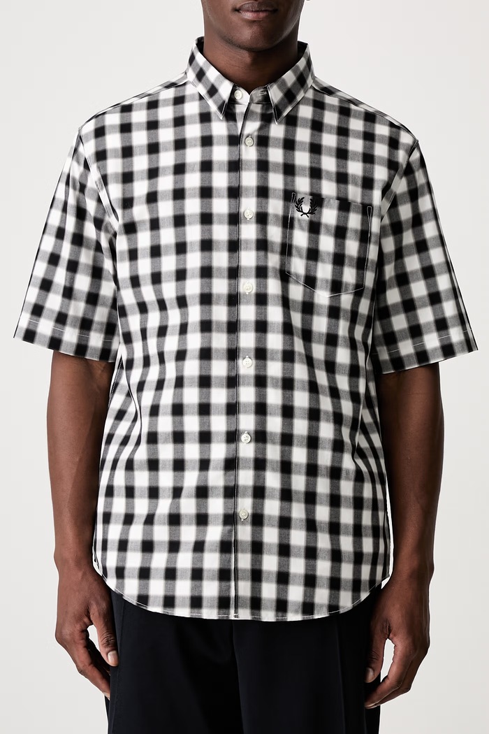 Koszula męska bawełniana Fred Perry M2513 biały