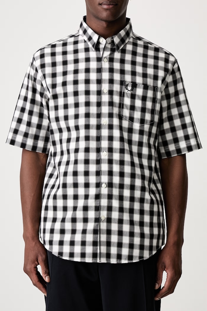 Koszula męska bawełniana Fred Perry M2513 biały