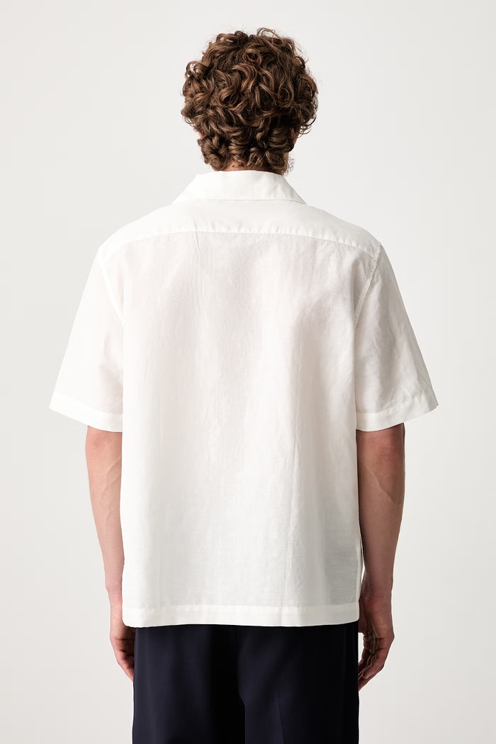 Odzież Fred Perry koszula męska z lnem M9894 beżowy