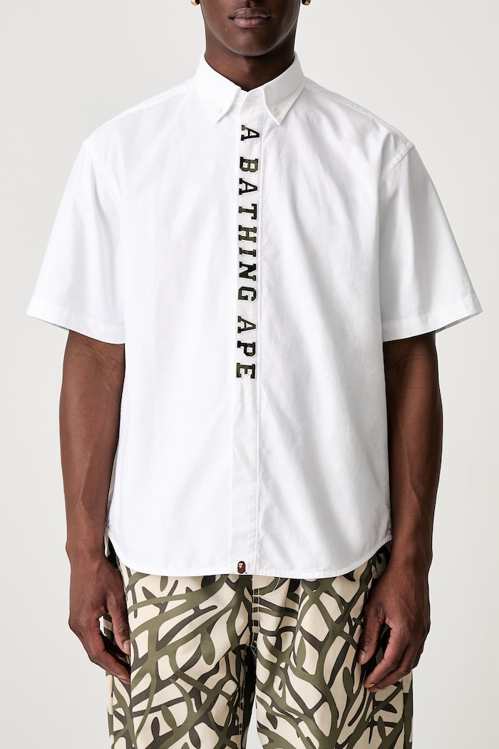 A Bathing Ape 1st Camo Applique Oxford koszula bawełniana męska biały 0ZXSRM301321Q