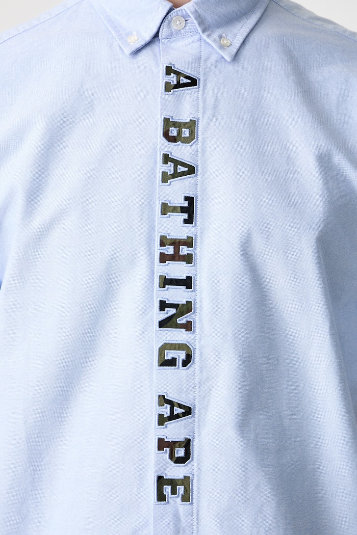 A Bathing Ape 1st Camo Applique Oxford košulja od pamuka za muškarce plava 0ZXSRM301321Q
