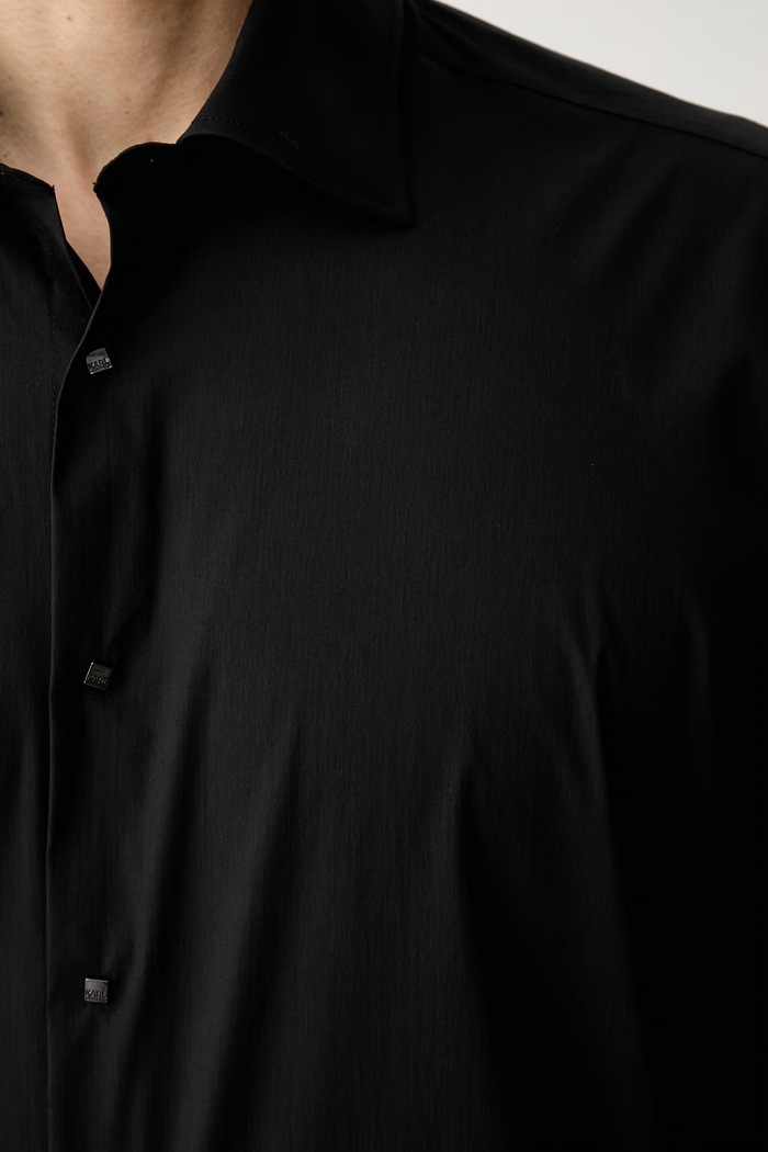Karl Lagerfeld koszula damska z bawełną 561618.605000 czarny