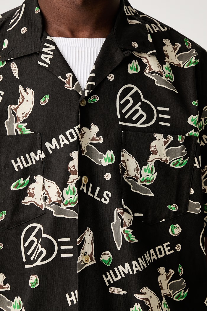 Human Made koszula bawełniana męska HM31SH008 czarny