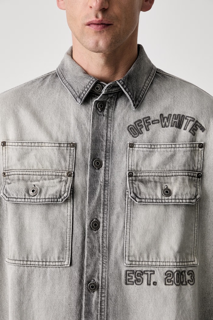Off-White shirt denim Men's 44MYD05VS26D003020 gray