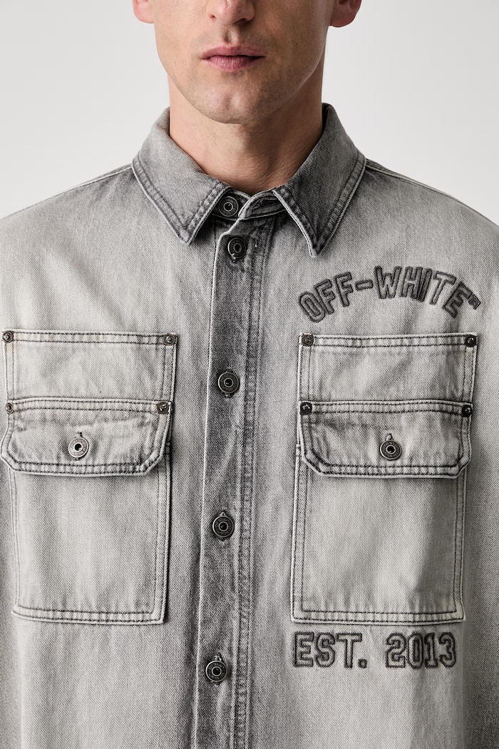 Off-White shirt denim Men's 44MYD05VS26D003020 gray
