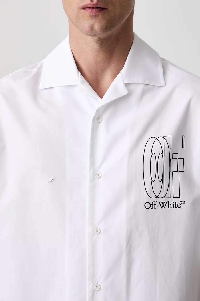 Off-White shirt cotton Men's white 44XGG01FS26F001100