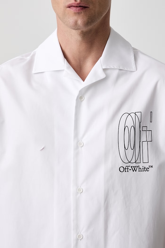 Off-White shirt cotton Men's white 44XGG01FS26F001100
