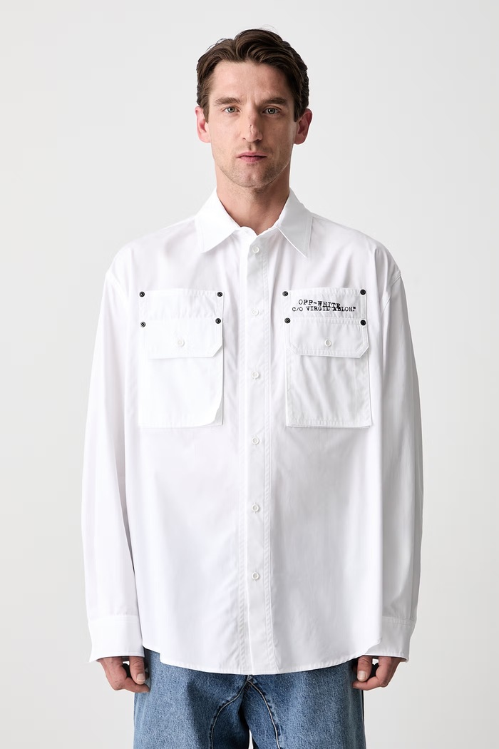 Off-White Script Arrow shirt cotton Women's white 44XGE04VS26F001100