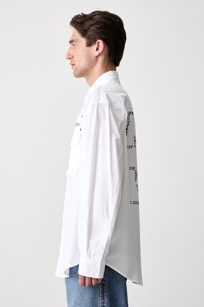Off-White Script Arrow shirt cotton Women's 44XGE04VS26F001100 white SS26