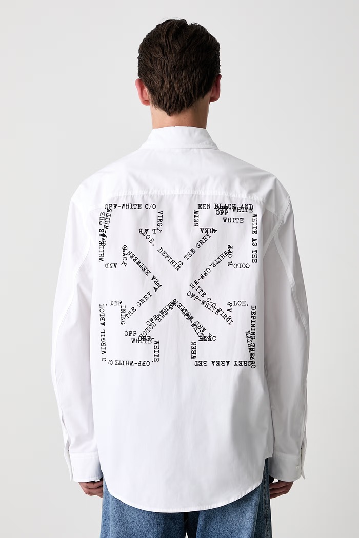 Clothing Off-White Script Arrow shirt cotton Women's 44XGE04VS26F001100 white