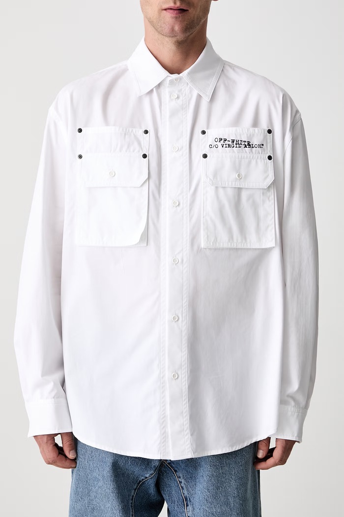 Off-White Script Arrow shirt cotton Women's white 44XGE04VS26F001100