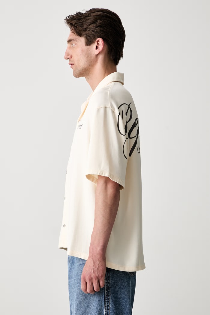OWNERS CLUB SCRIPT camicia da uomo OCM100067.31 beige SS26