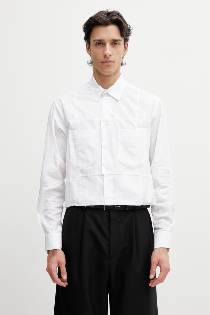 Vetements риза от памук бял UE76SH029W