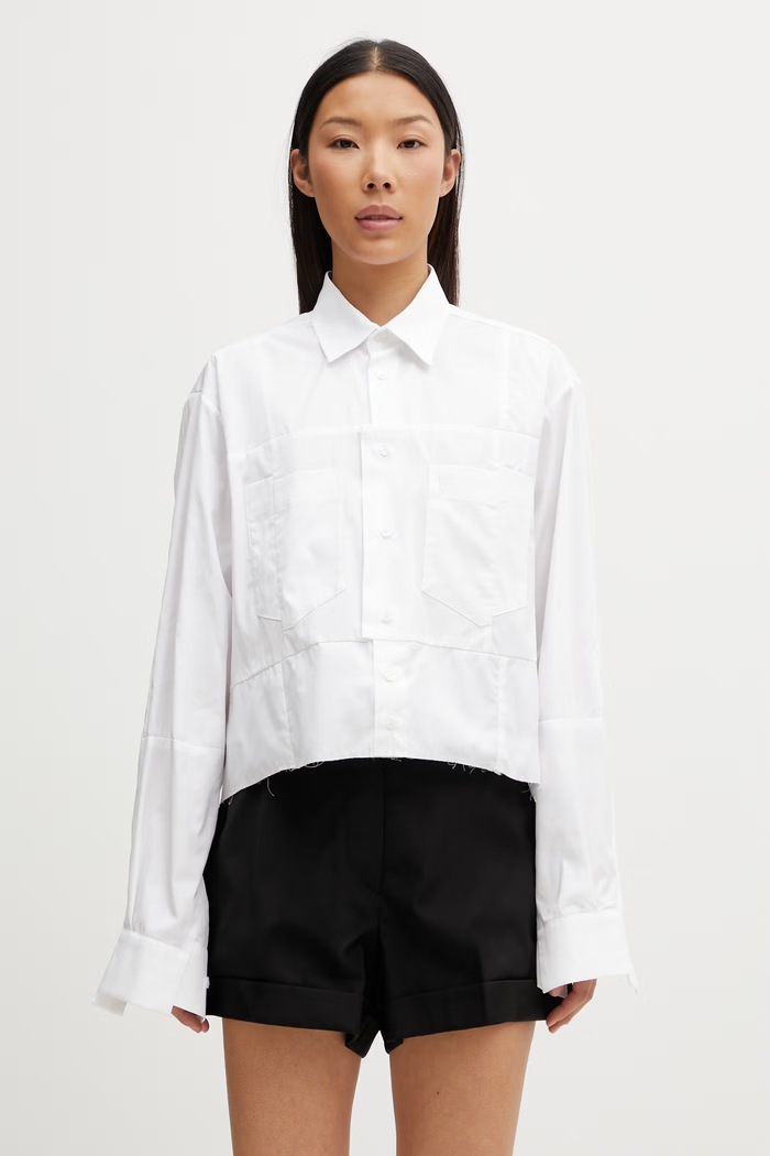 Vetements риза от памук UE76SH029W бял SS26