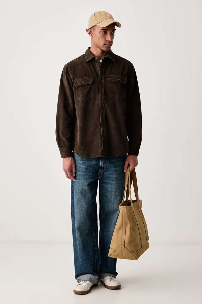 Levi's Koszula sztruksowa CLASSIC WORKER 19587 brązowy SS26