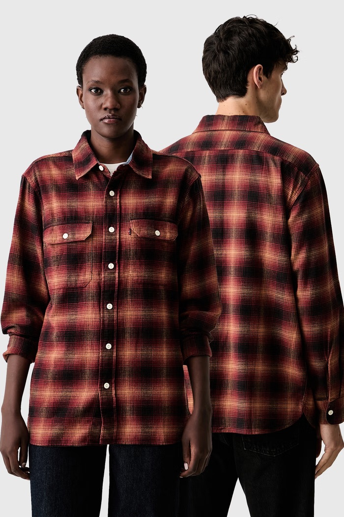 Levi's koszula sztruksowa CLASSIC WORKER pomarańczowy 19587