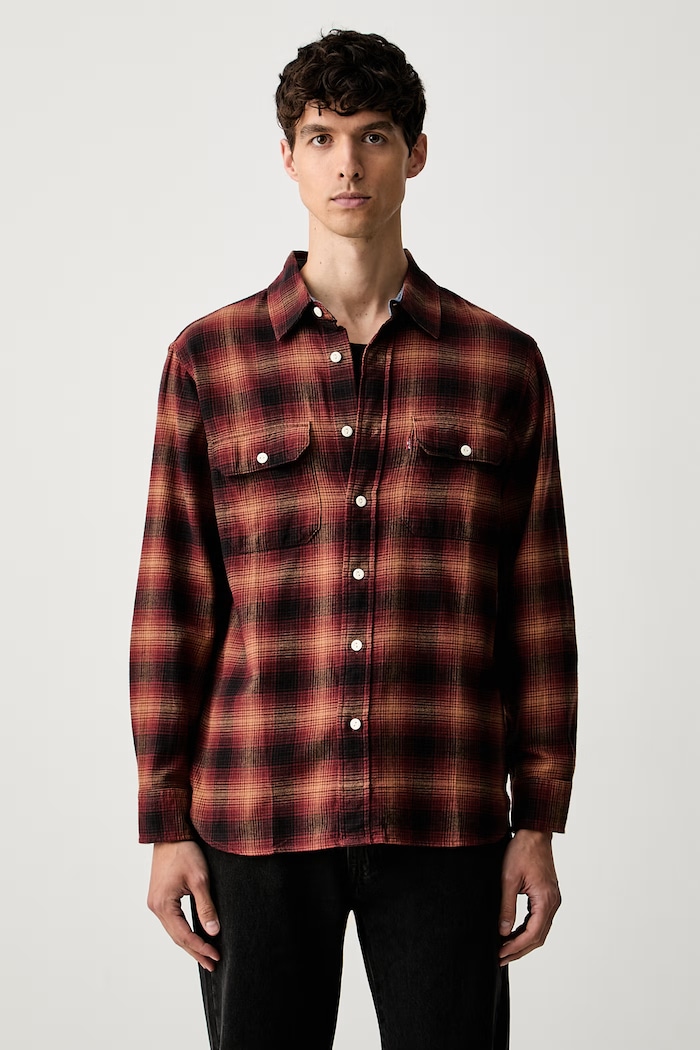 Levi's koszula sztruksowa CLASSIC WORKER 19587 pomarańczowy SS26