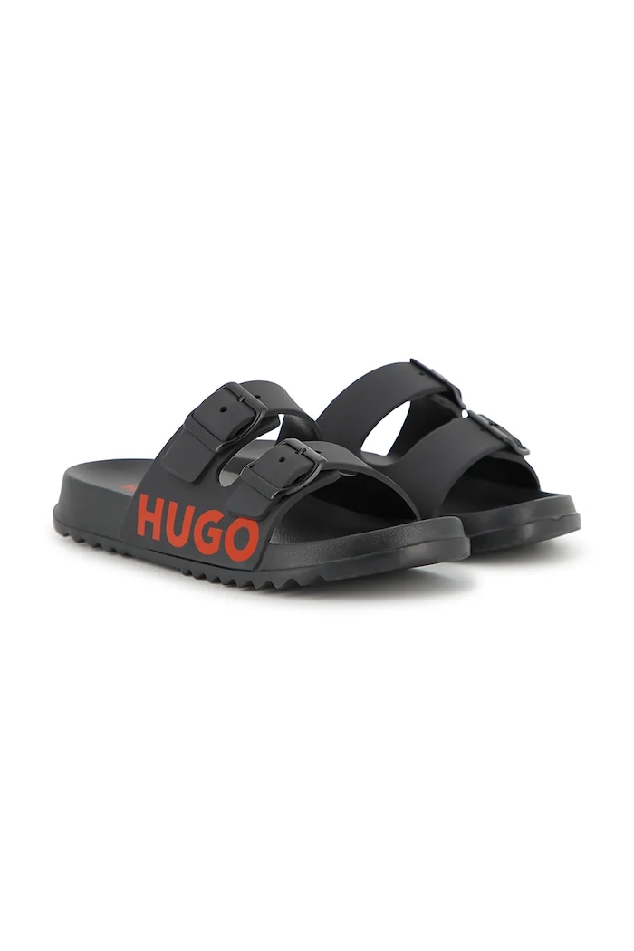 Παιδικές παντόφλες HUGO μαύρο G01193.30.35