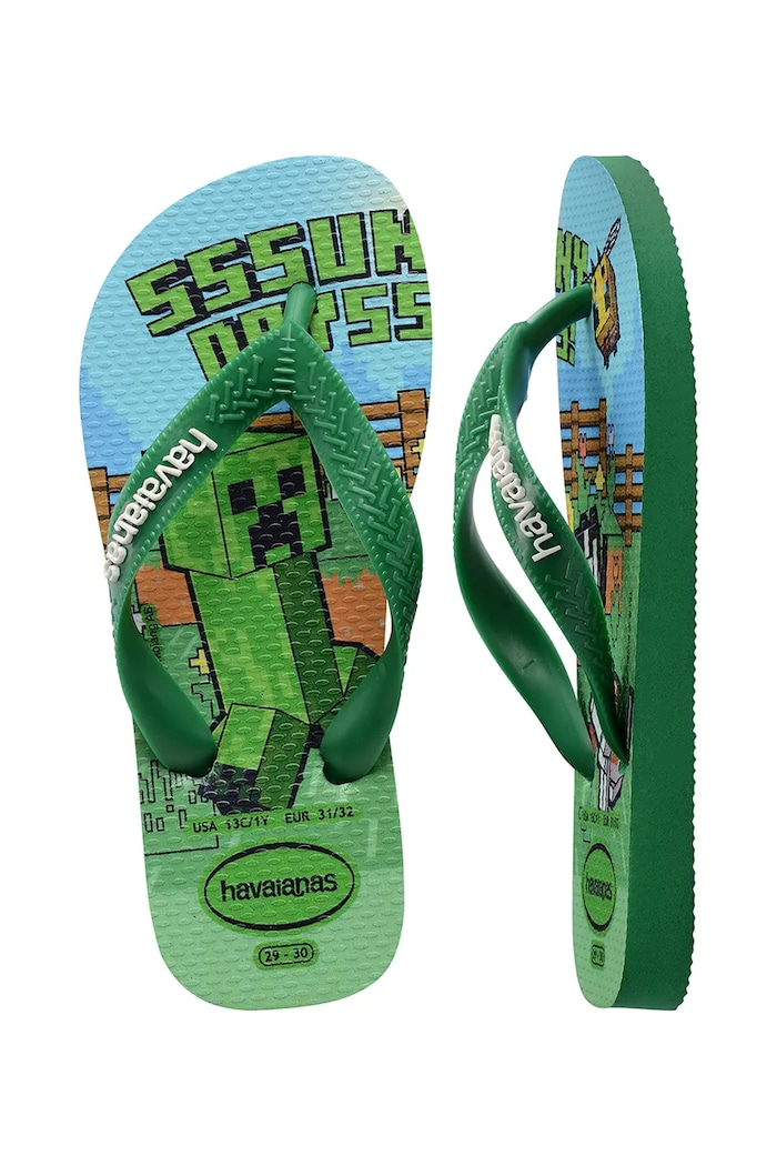 Havaianas papuci pentru copii KIDS MINECRAFT 4145125.PPY2 verde