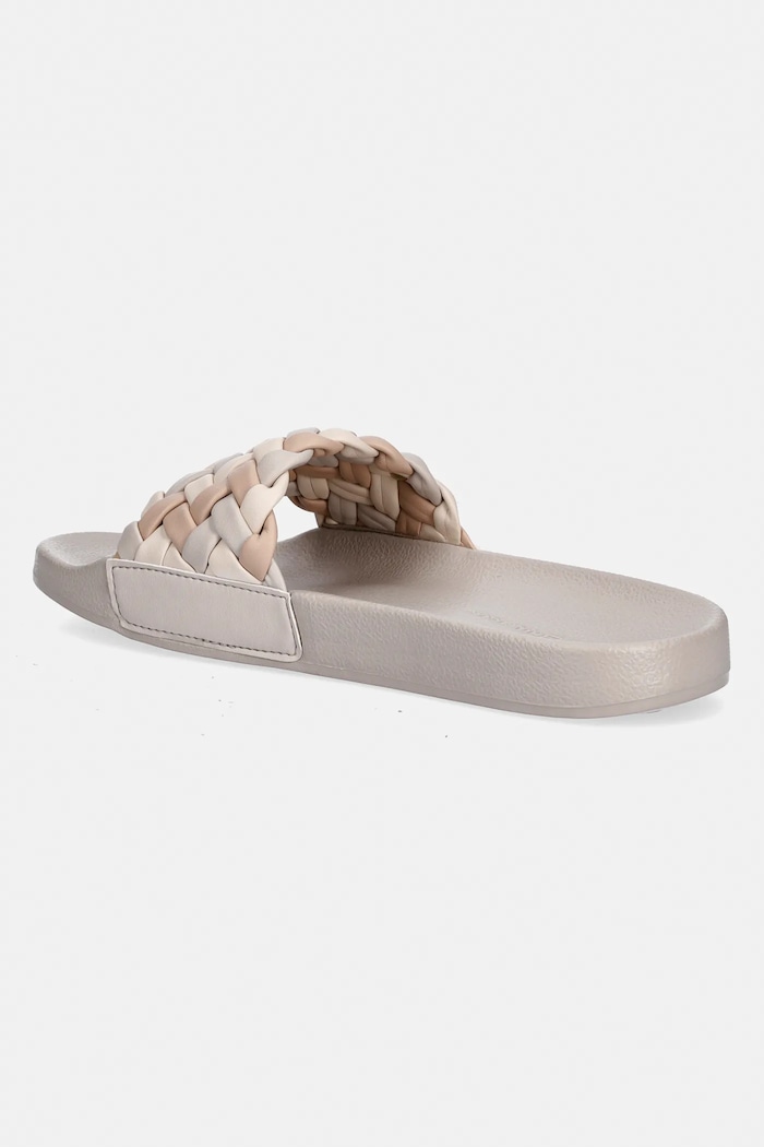 Obuv Šľapky Tommy Hilfiger TH CORNROW POOL SLIDE FW0FW09039 béžová