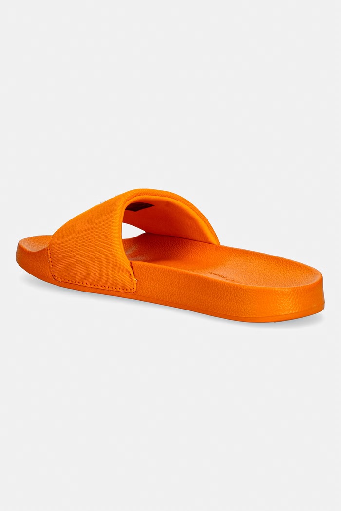 Obuv Tommy Hilfiger šľapky dámske TH SCRIPT POOL SLIDE FW0FW09286 oranžová