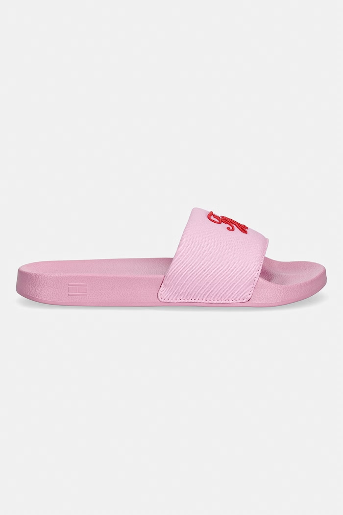 Tommy Hilfiger klapki damskie TH SCRIPT POOL SLIDE FW0FW09286 różowy SS26