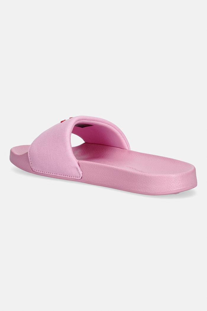 Obuwie Tommy Hilfiger klapki damskie TH SCRIPT POOL SLIDE FW0FW09286 różowy
