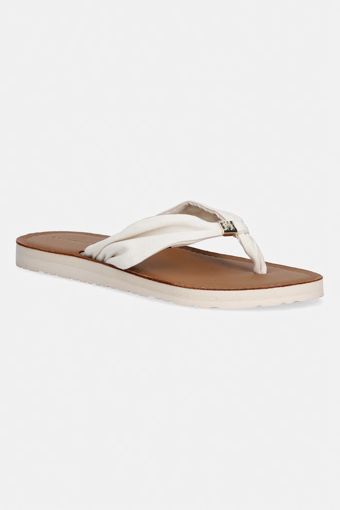 Tommy Hilfiger šľapky dámske TH LTR FOOTBED SUMMER SANDAL béžová FW0FW09194