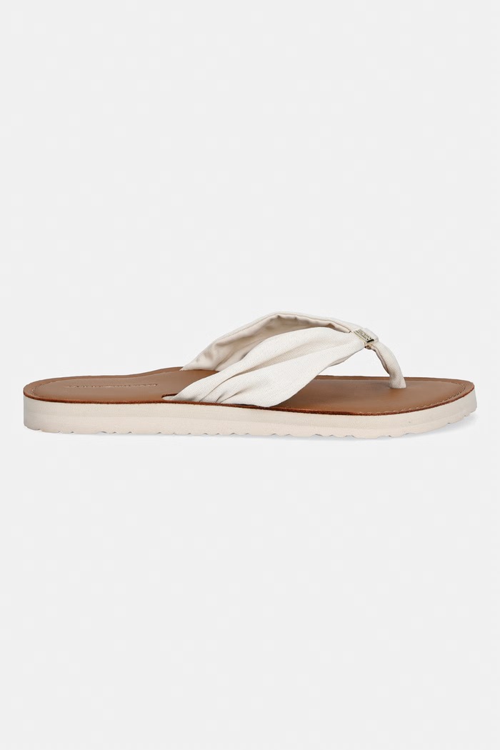 Tommy Hilfiger šľapky dámske TH LTR FOOTBED SUMMER SANDAL FW0FW09194 béžová SS26