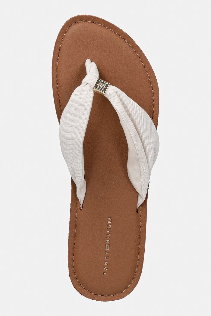 Tommy Hilfiger šľapky dámske TH LTR FOOTBED SUMMER SANDAL béžová FW0FW09194